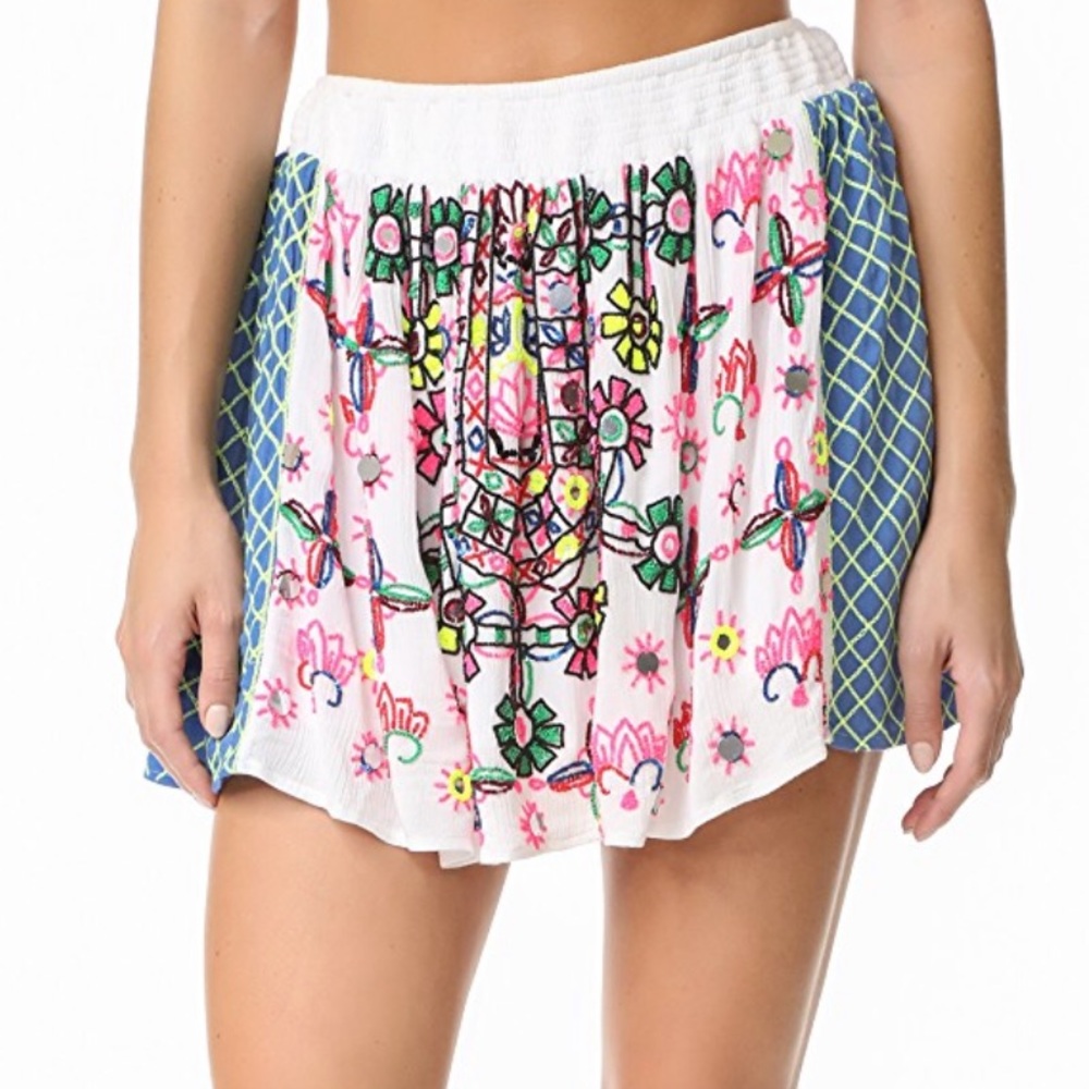 Pia Pauro Neon Sequin Miniskirt